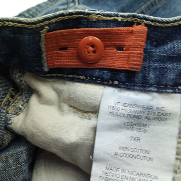 Vintage 90's LEE Boys 'Carpenter' Style Jeans Shorts 7X Sturdy Play School Retro - Picture 6 of 8